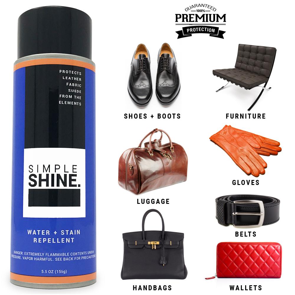 Shoe - Water Repellent Spray And Stain Protector Works on These Leather Items