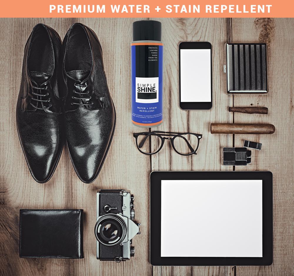 Shoe - Water Repellent Spray And Stain Protector on Table for Scale